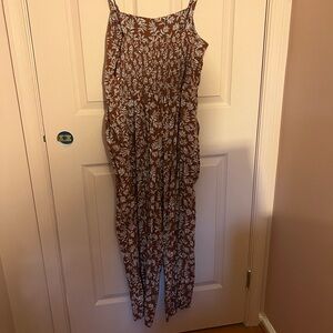 Old Navy | Brown leaf jumpsuit | LG